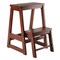 Contemporary Home Living 21.5" Solid Brown Wood Ascend Step Stool